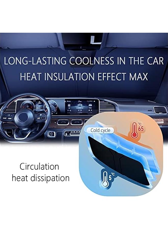 240T Thickened Automotive Glass Sunshade and Comes with Storage Bag,Keep Car Interior Cool,Universal Windshield Sun Shade Fit for Cars,Trucks,SUVs (L(57.08 * 31.5 inch)) - Image 5